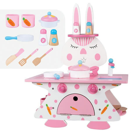 【親親】木製粉紅兔廚房(MSN18004)✿70D002
